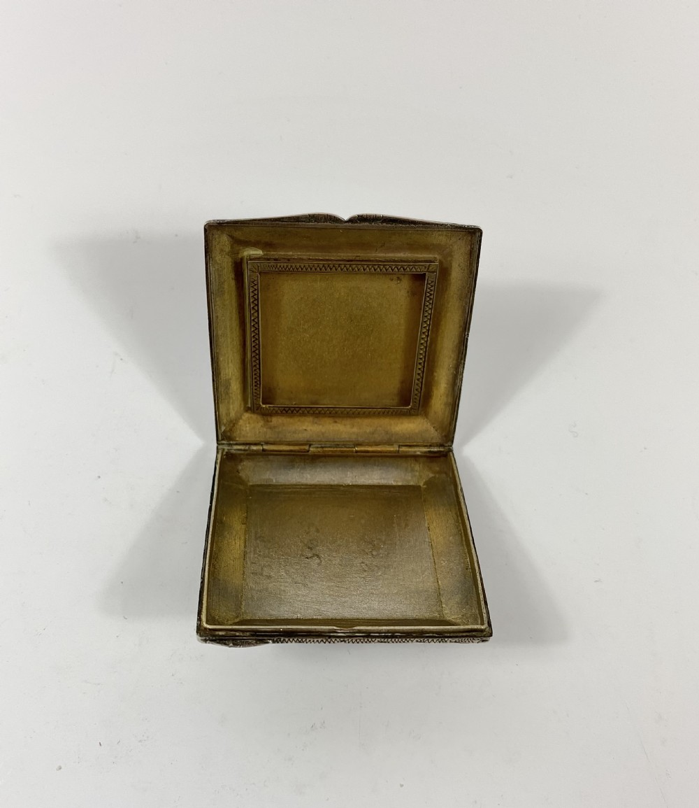 Silver and enamel compact, Italy, c. 1900. View III