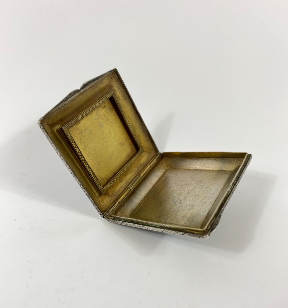 Silver and enamel compact, Italy, c. 1900. View IV