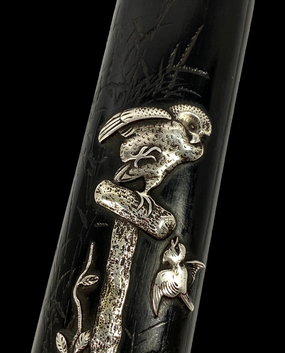 Japanese kiseru, and case, Isobe Shousei, Meiji Period. View XII