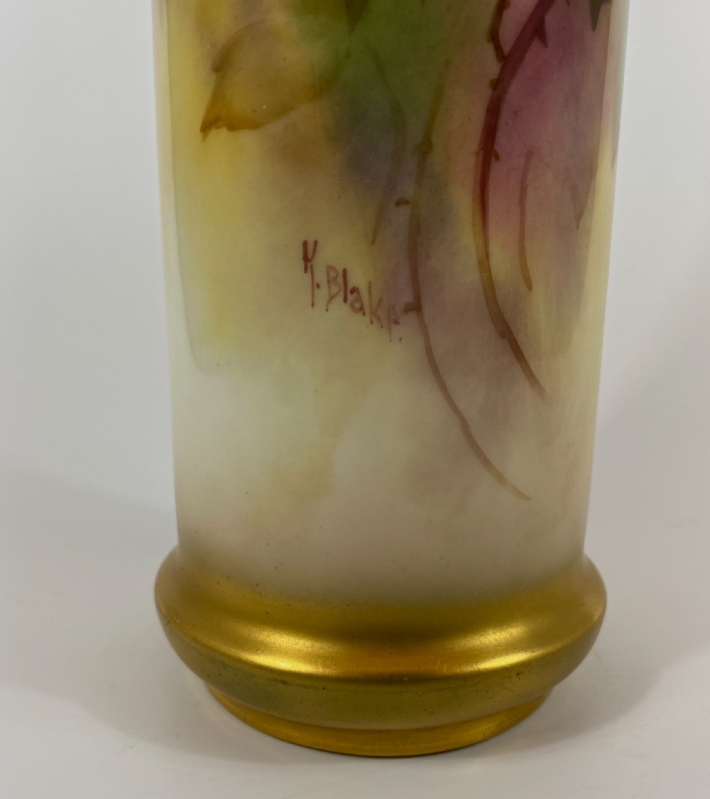 Royal Worcester porcelain vase. Kitty Blake, dated 1930. View IV