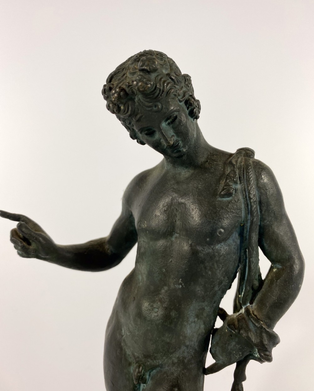 Italian ‘Grand Tour’ bronze Narcissus, c. 1870. View II
