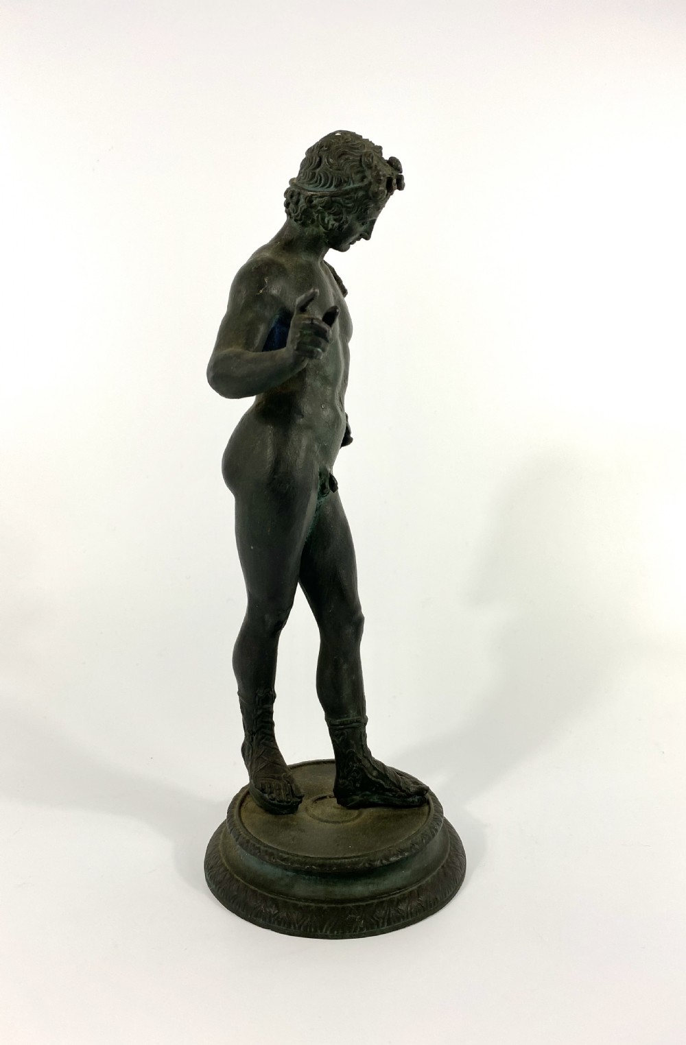 Italian ‘Grand Tour’ bronze Narcissus, c. 1870. View IV