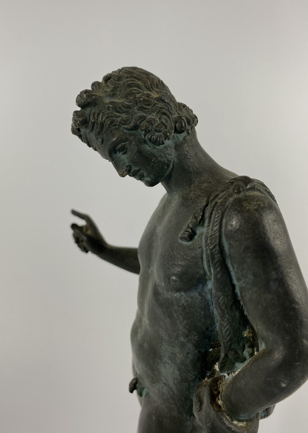 Italian ‘Grand Tour’ bronze Narcissus, c. 1870. View X