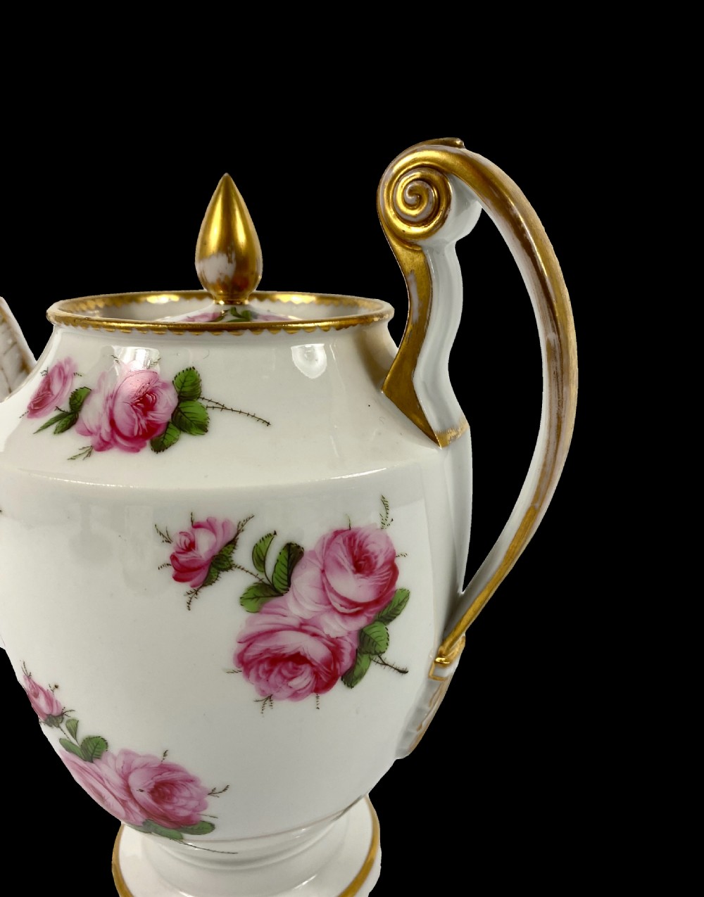 Paris porcelain coffee pot, c. 1820. View IV