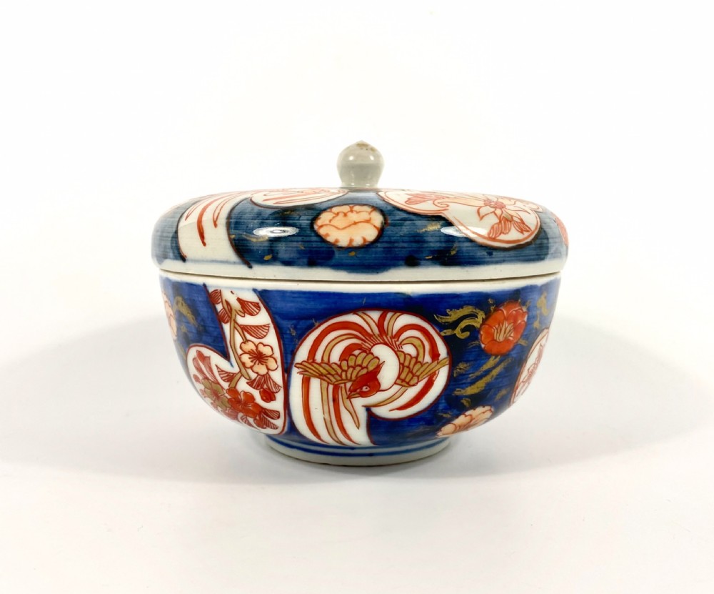 Imari bowl & cover, 18th C. Arita, Japan. View III