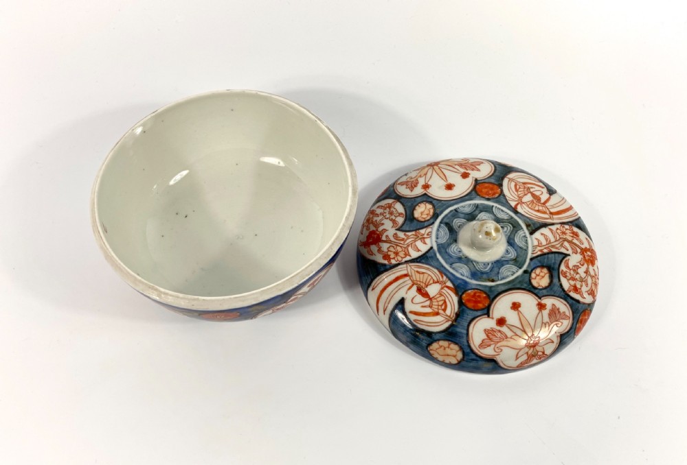 Imari bowl & cover, 18th C. Arita, Japan. View VII