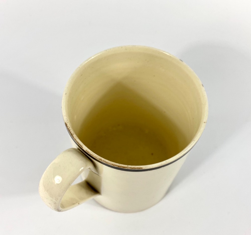 English creamware ‘Success to Ship Trade’ mug, c. 1790. View IX