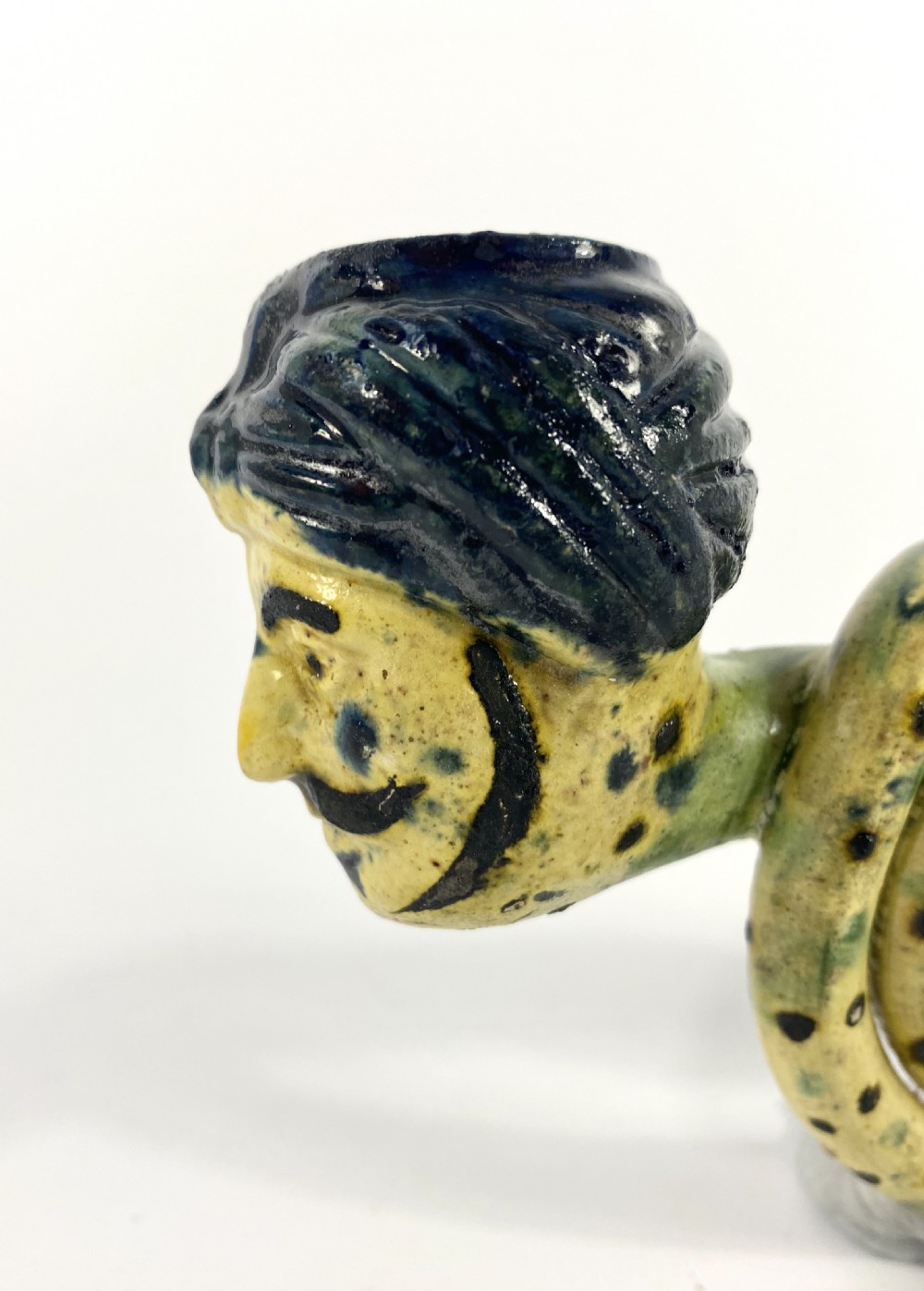 Scottish pottery Turks Head pipe, c. 1820. View II