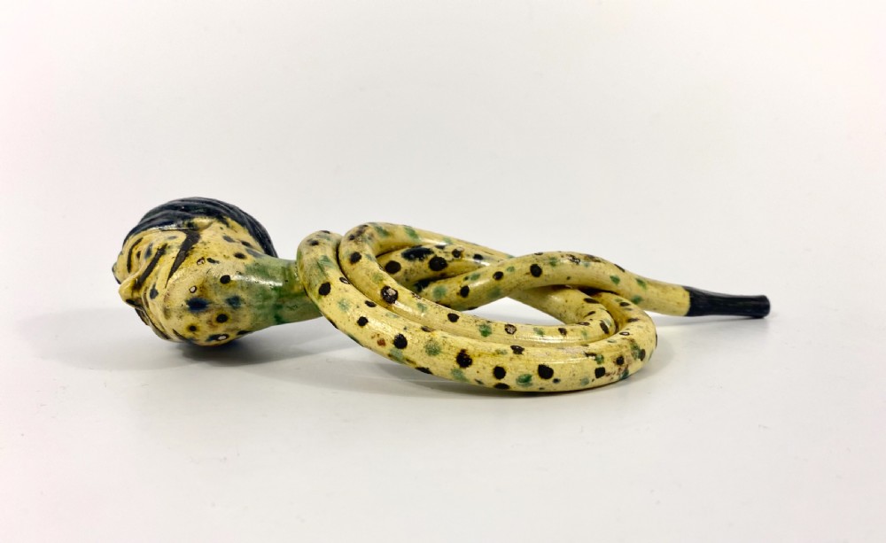 Scottish pottery Turks Head pipe, c. 1820. View IX
