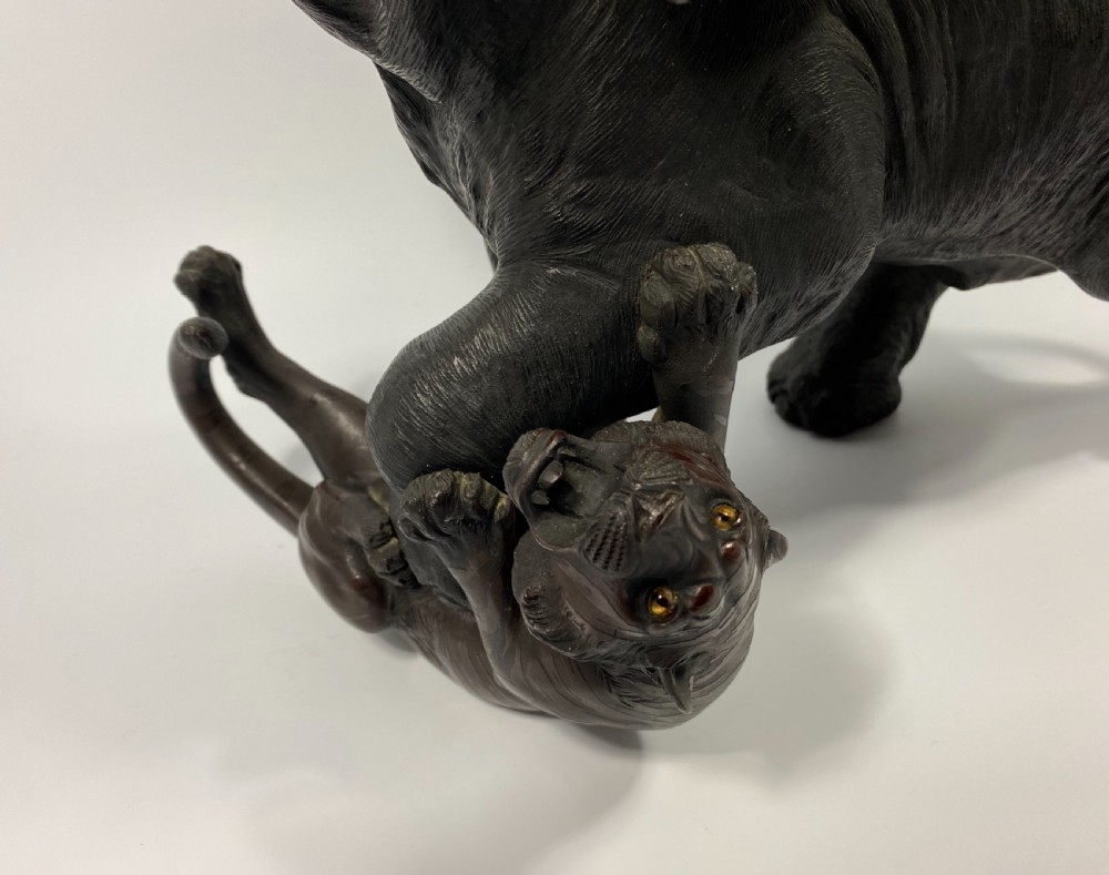 Japanese bronze okimono, Mitsumoto Saku, Meiji Period. View VI