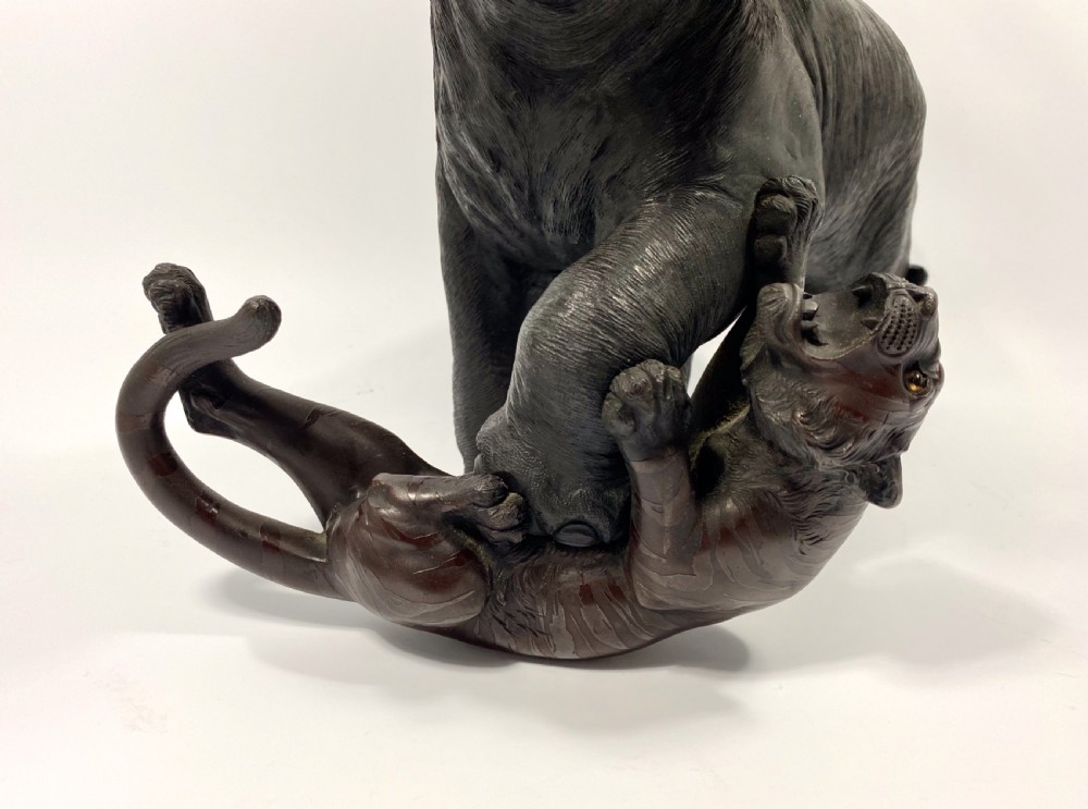Japanese bronze okimono, Mitsumoto Saku, Meiji Period. View XII