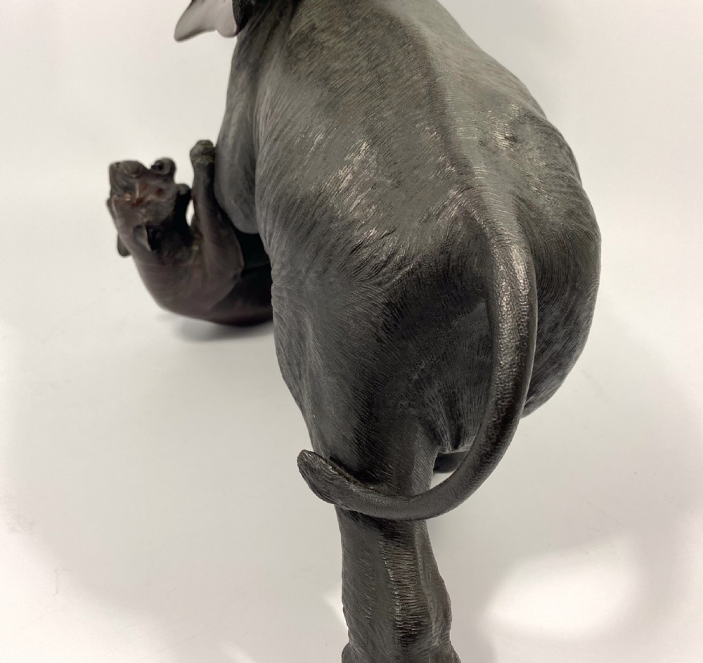Japanese bronze okimono, Mitsumoto Saku, Meiji Period. View XV
