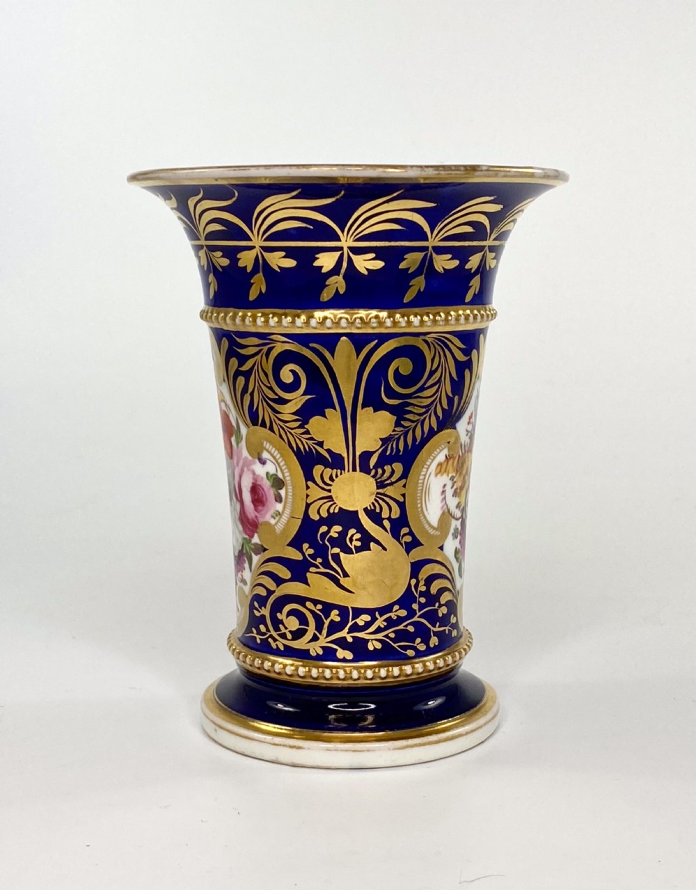 Coalport porcelain spill vase, c. 1830. View VIII