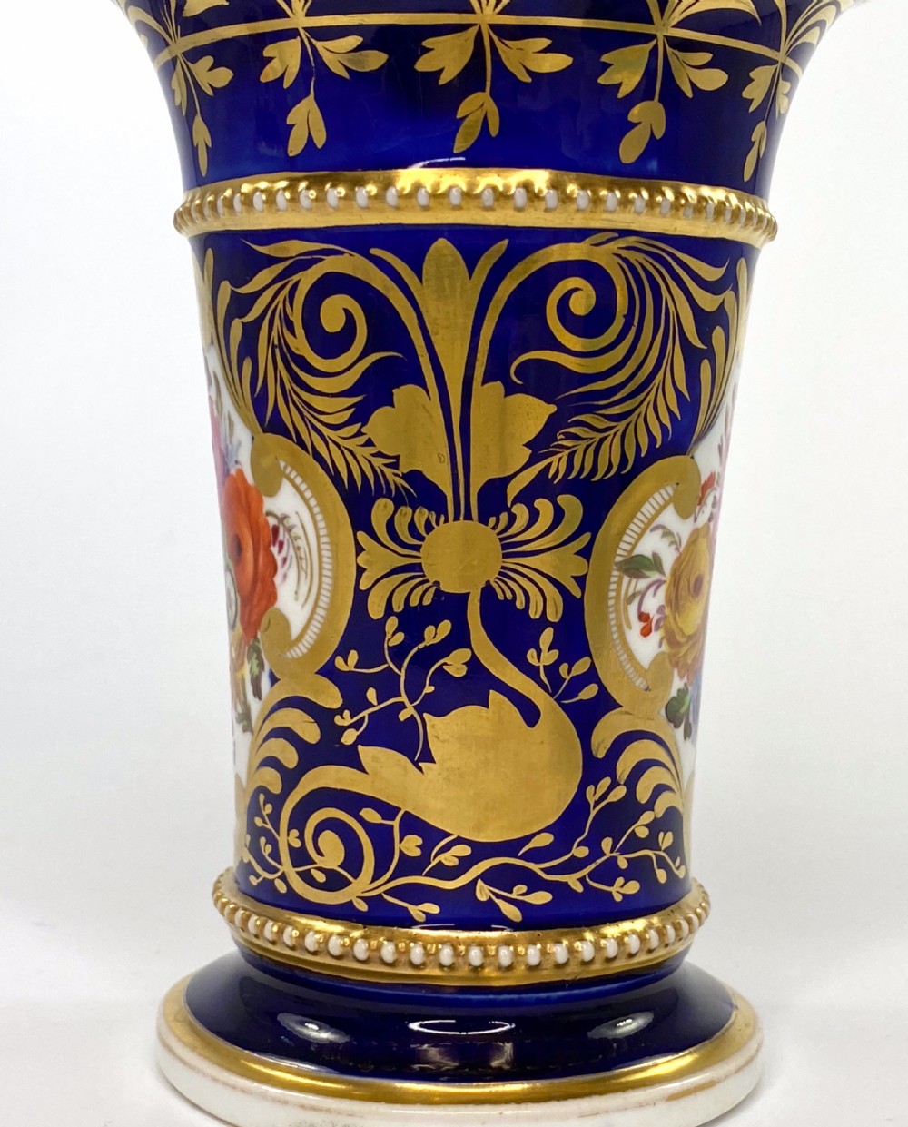 Coalport porcelain spill vase, c. 1830. View IX