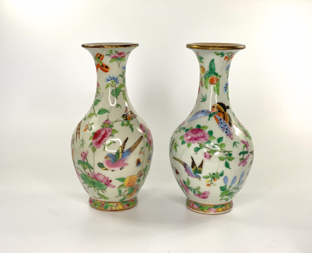 Pair Chinese crackle glaze vases, c. 1880. View IV