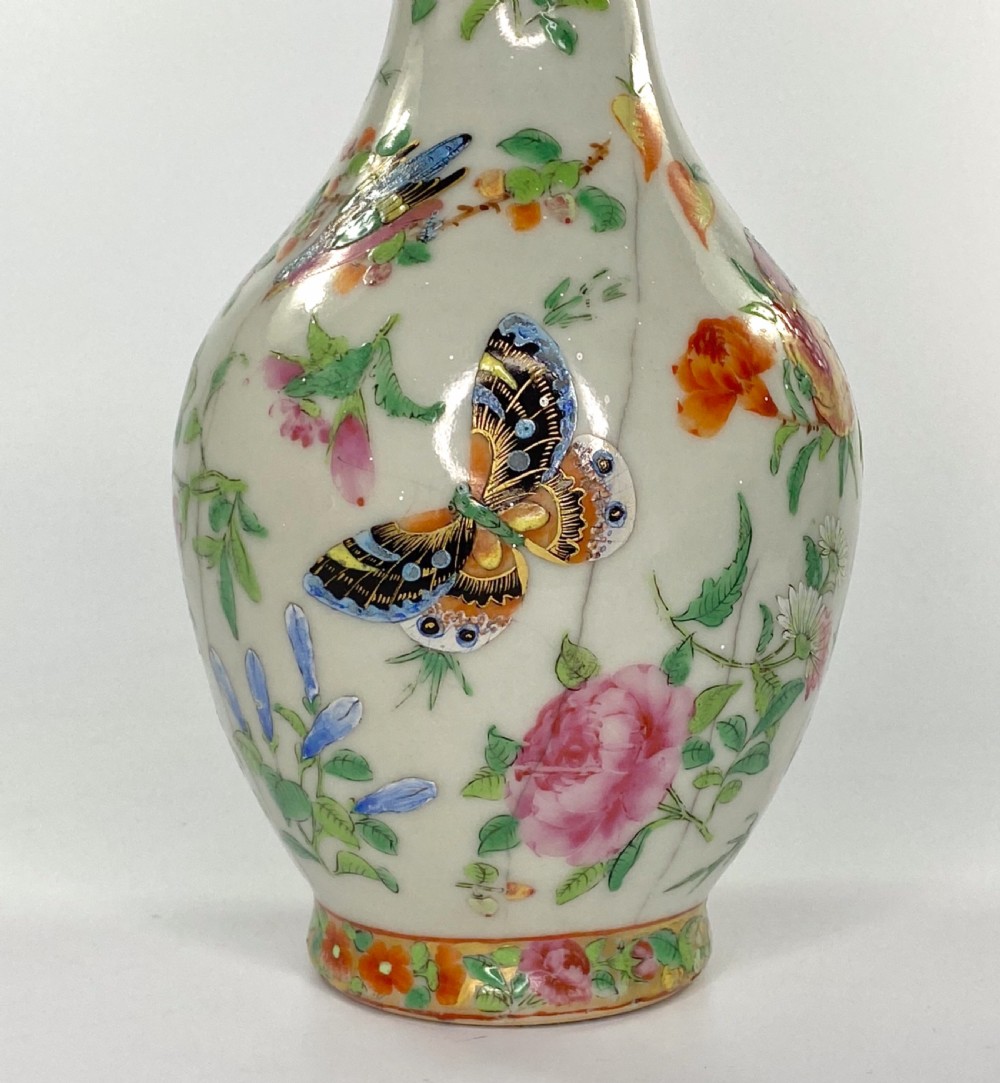 Pair Chinese crackle glaze vases, c. 1880. View V