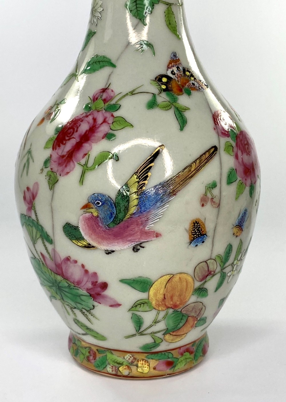 Pair Chinese crackle glaze vases, c. 1880. View VIII