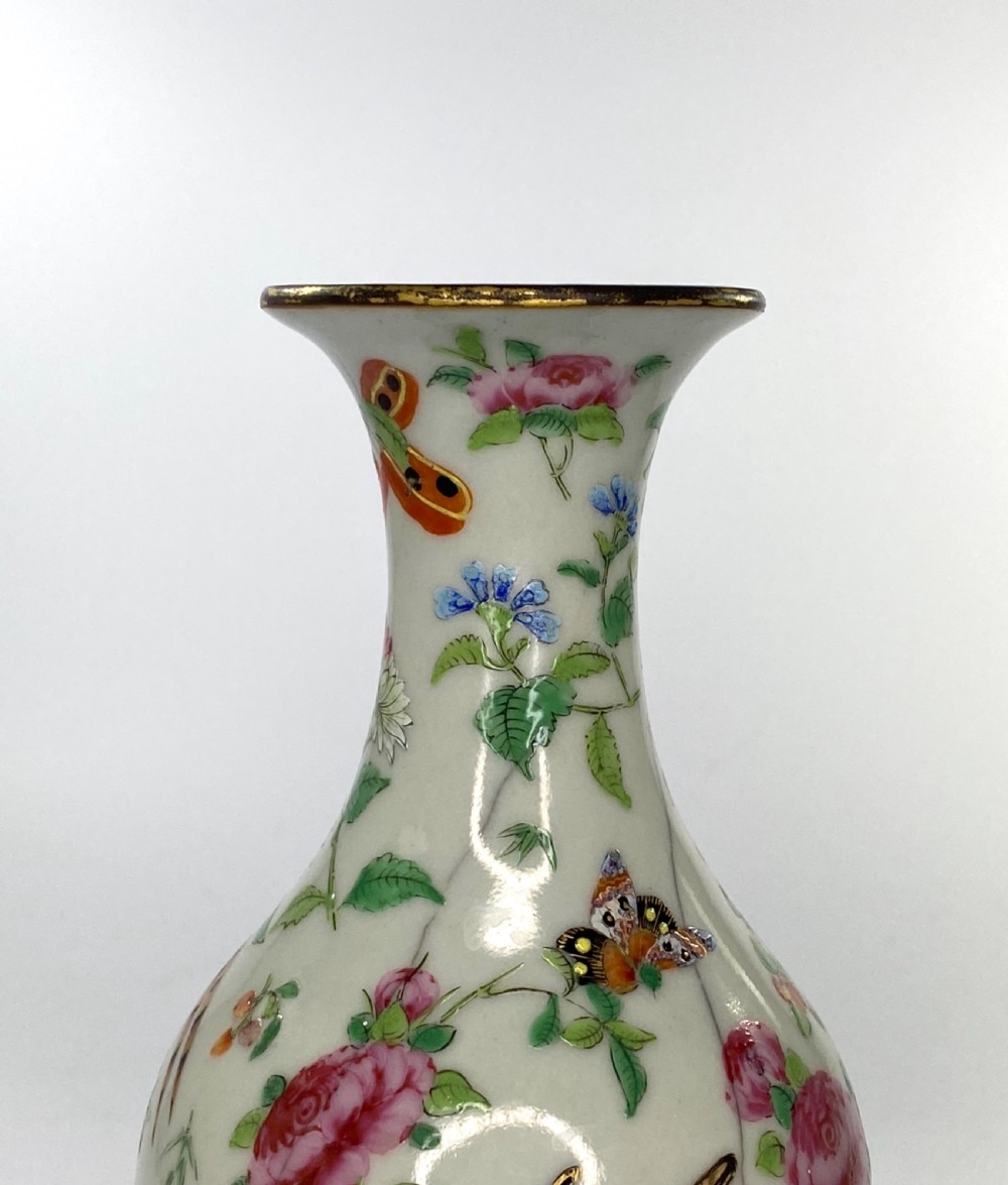 Pair Chinese crackle glaze vases, c. 1880. View IX