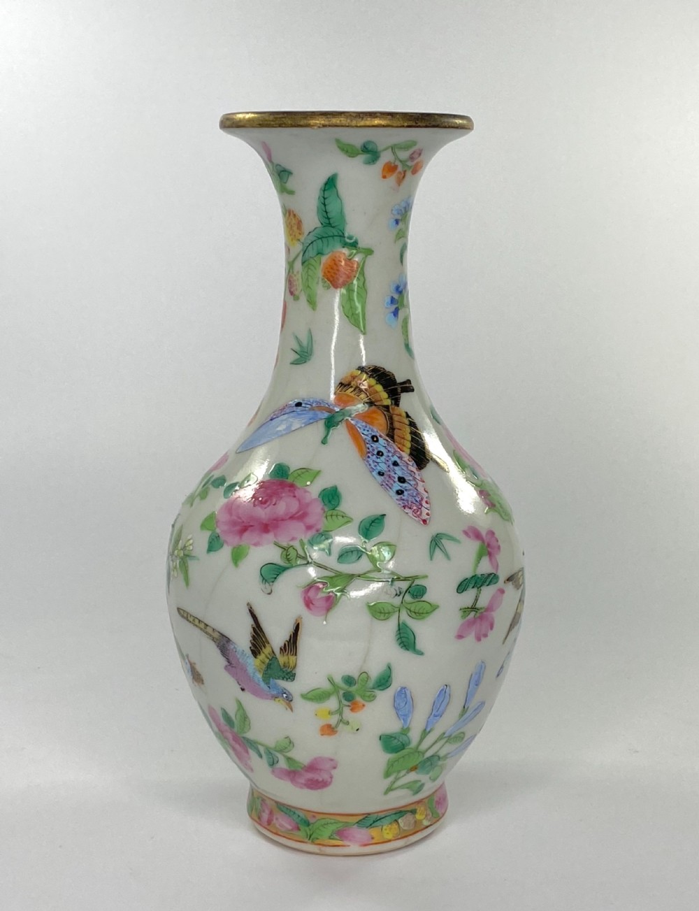 Pair Chinese crackle glaze vases, c. 1880. View XIII