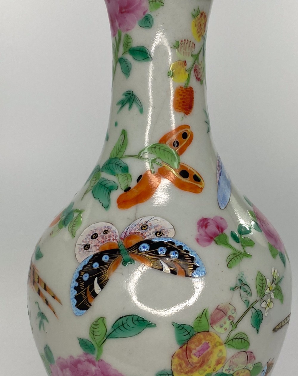 Pair Chinese crackle glaze vases, c. 1880. View XVI