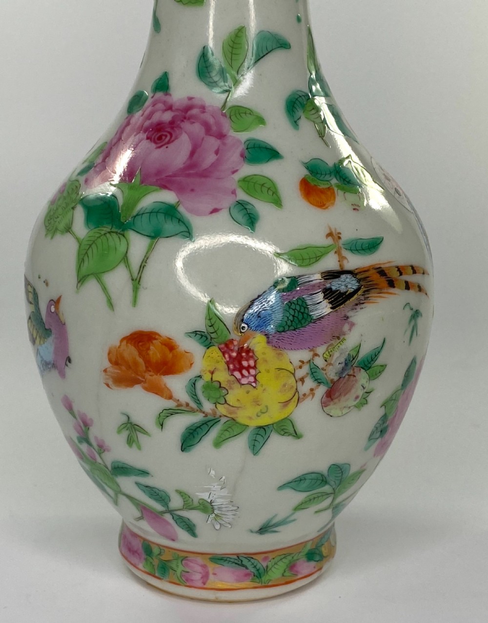 Pair Chinese crackle glaze vases, c. 1880. View XVII