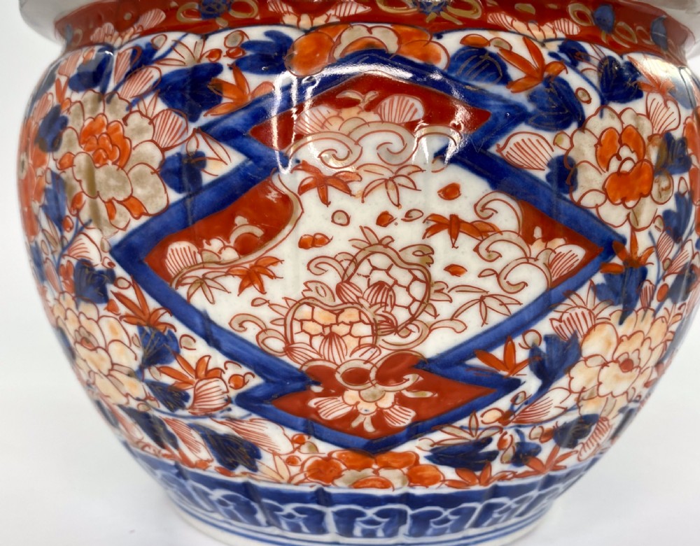 Japanese Imari porcelain jardiniere, c. 1890, Meiji Period. View VII