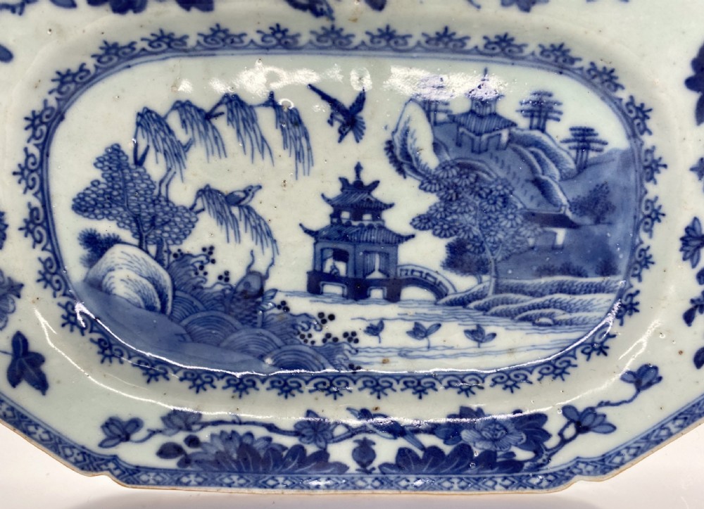 Chinese porcelain meat plate, c. 1760. Qianlong Period. View II