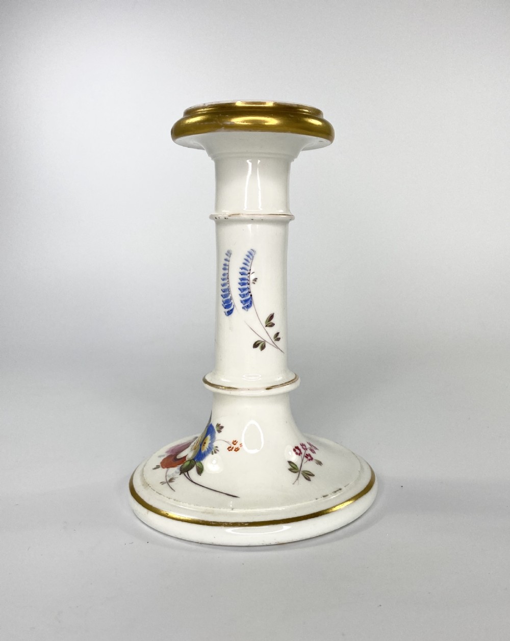 Pair Coalport porcelain candlesticks, c. 1830. View VII