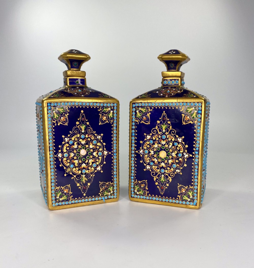 Pair ‘Sevres’porcelain perfume bottles, c. 1880. View II