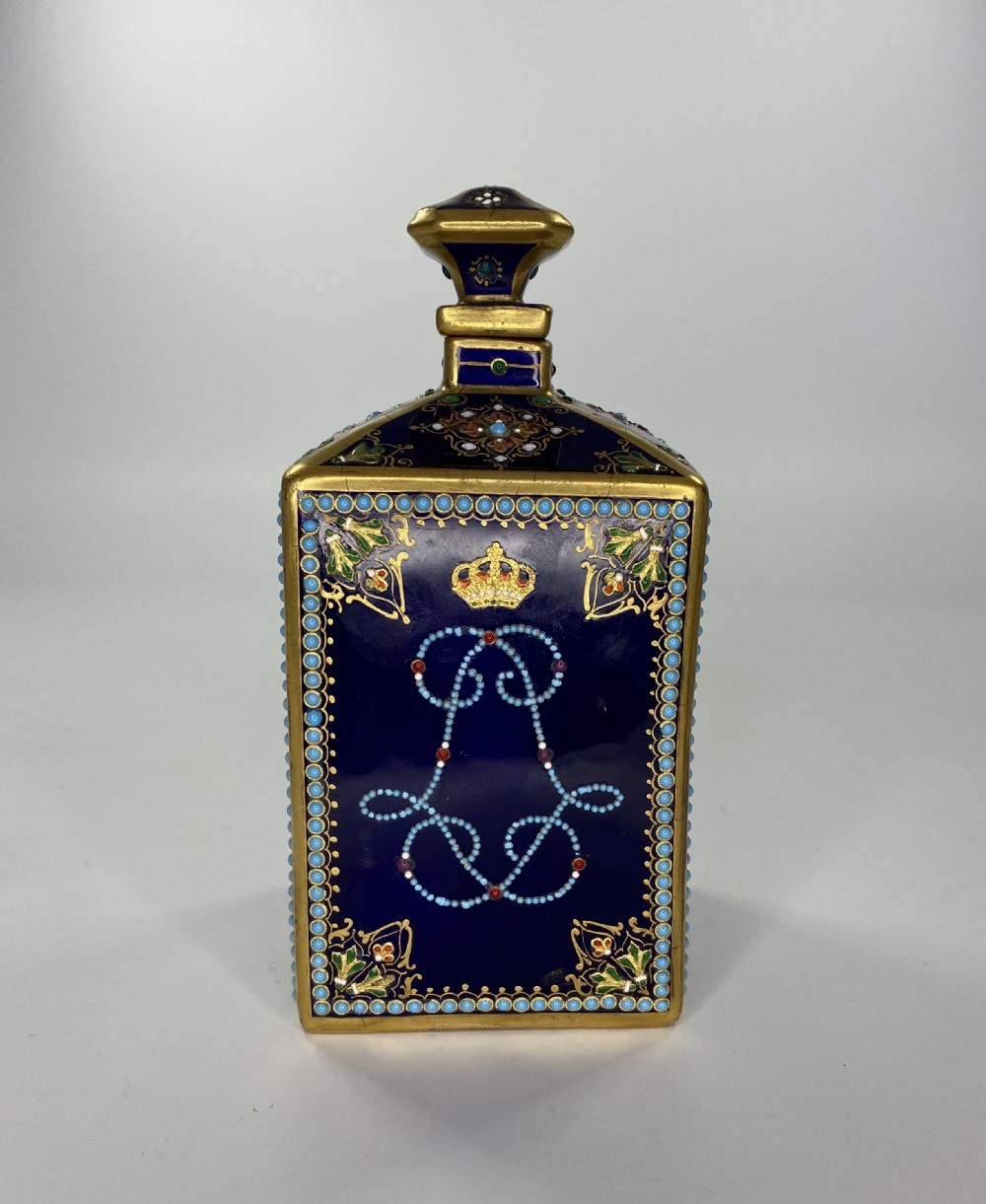 Pair ‘Sevres’porcelain perfume bottles, c. 1880. View III