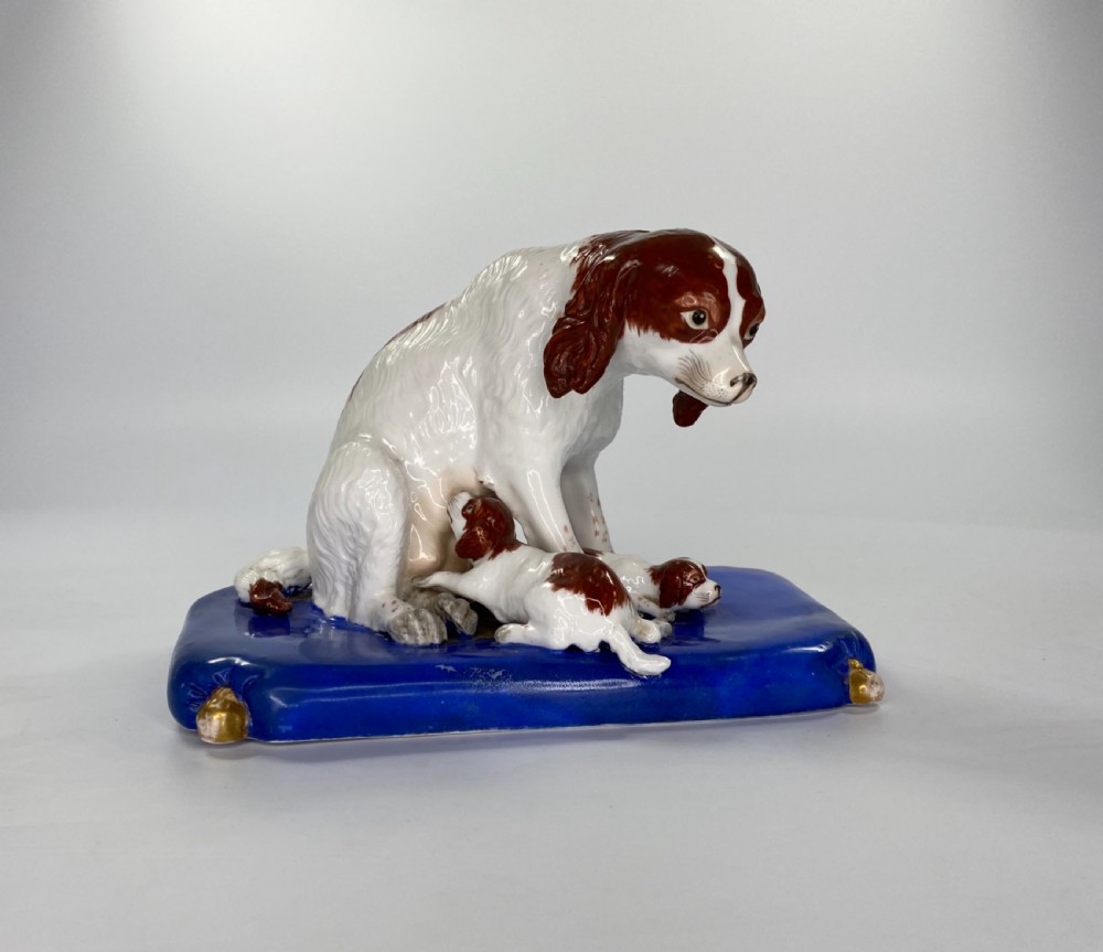 Copeland & Garrett porcelain group of Spaniels, c. 1840. View II