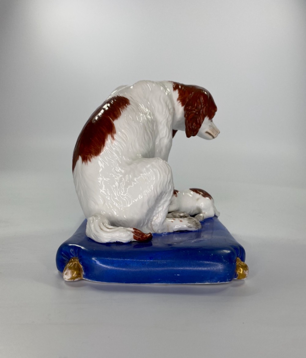 Copeland & Garrett porcelain group of Spaniels, c. 1840. View IV