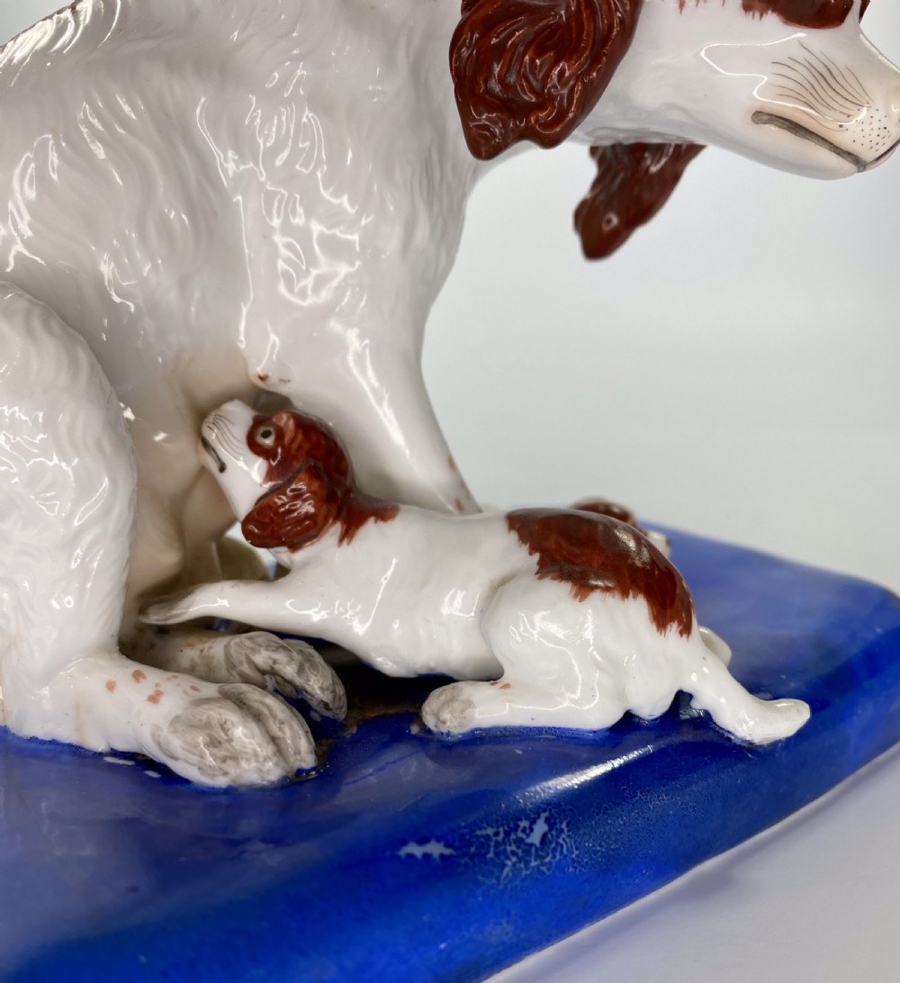 Copeland & Garrett porcelain group of Spaniels, c. 1840. View VIII