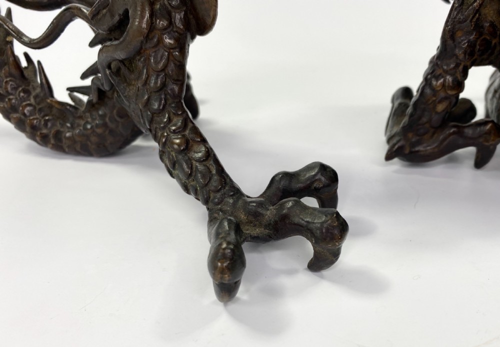 Japanese bronze Dragon okimono, Meiji Period. View VII