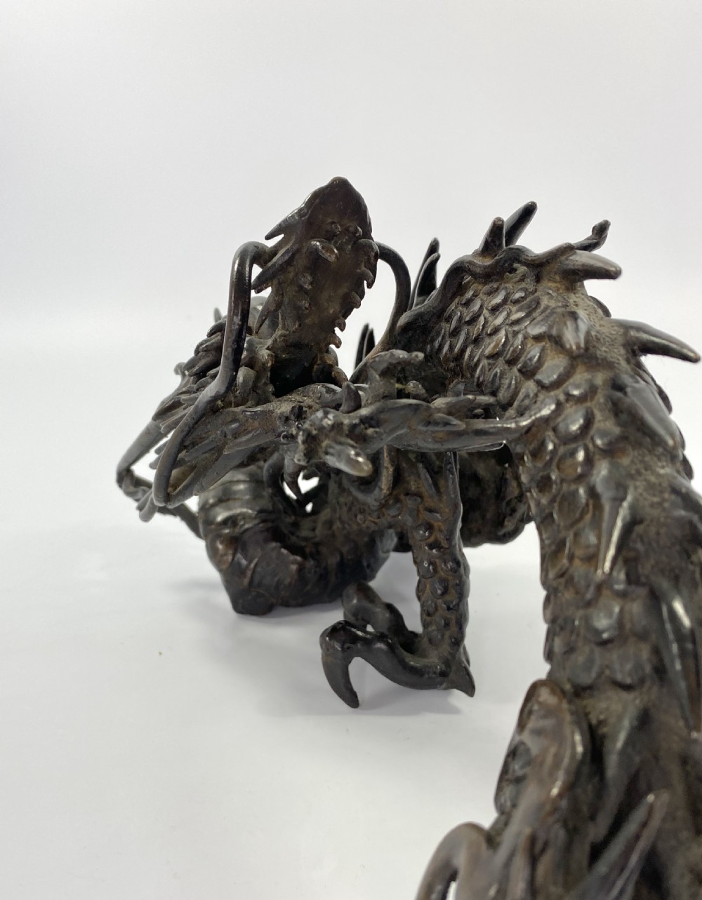 Japanese bronze Dragon okimono, Meiji Period. View XII