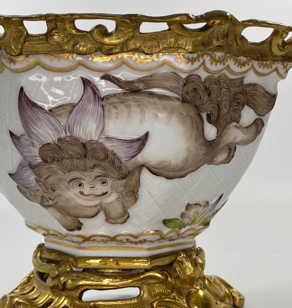 French porcelain bowl, ormolu mounts, c. 1880. View IV