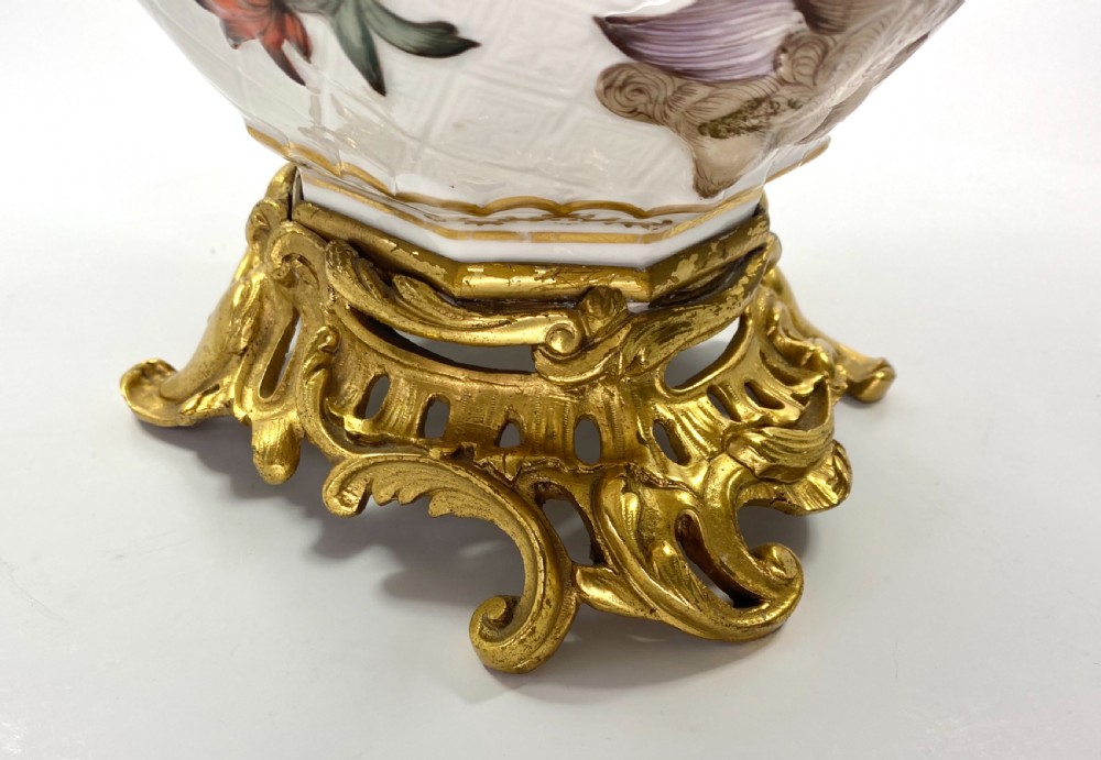 French porcelain bowl, ormolu mounts, c. 1880. View V