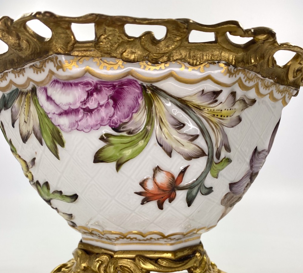 French porcelain bowl, ormolu mounts, c. 1880. View IX