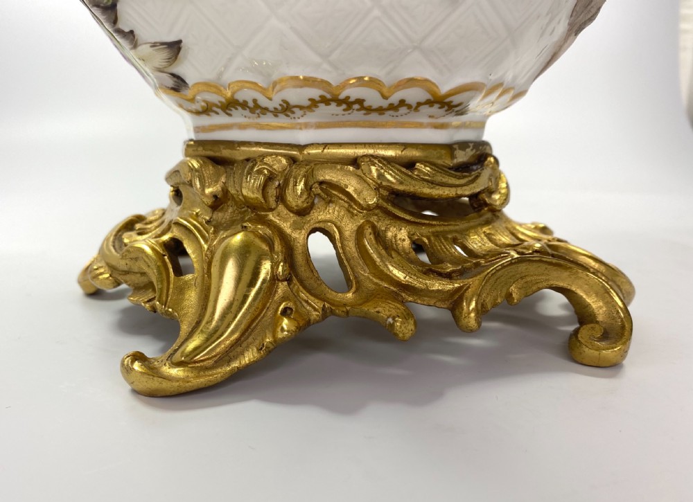 French porcelain bowl, ormolu mounts, c. 1880. View X