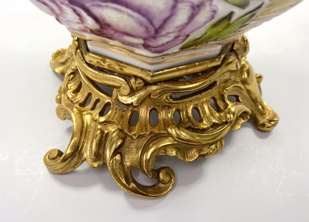 French porcelain bowl, ormolu mounts, c. 1880. View XI