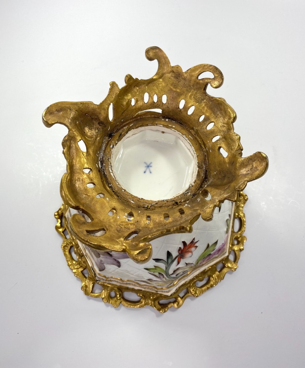 French porcelain bowl, ormolu mounts, c. 1880. View XV