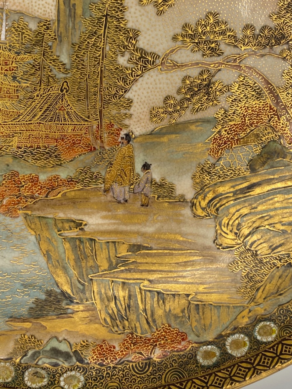 Satsuma pottery plate. Kinkozan. Meiji Period. View III