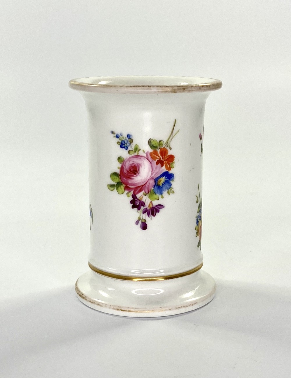 Swansea porcelain spill vase. Flowers. c. 1815.