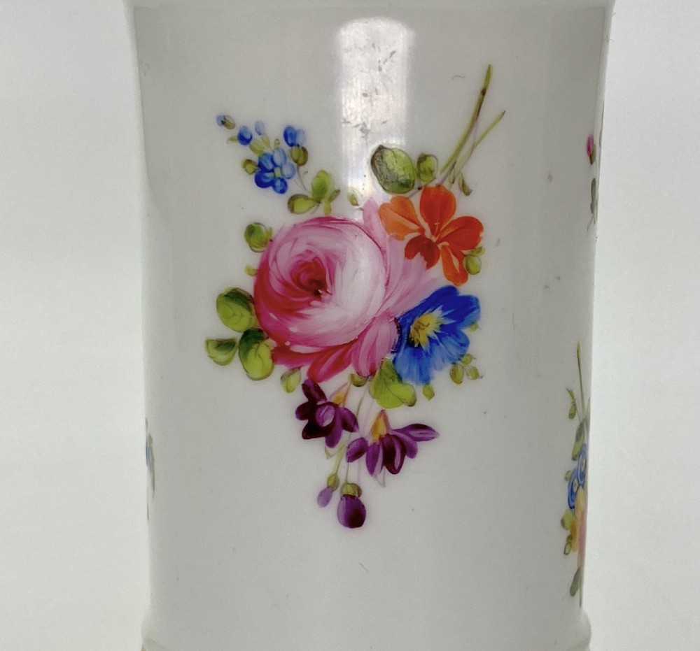 Swansea porcelain spill vase. Flowers. c. 1815. View II