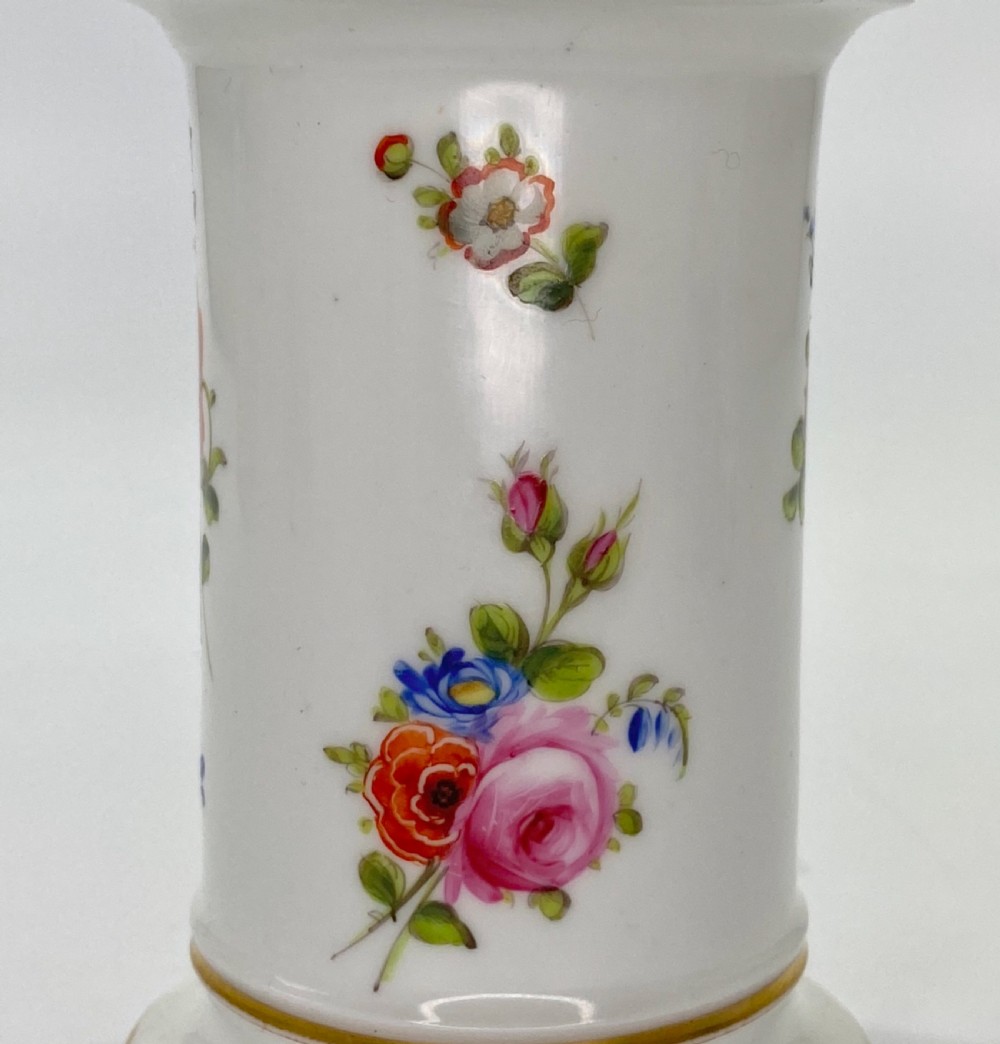 Swansea porcelain spill vase. Flowers. c. 1815. View III