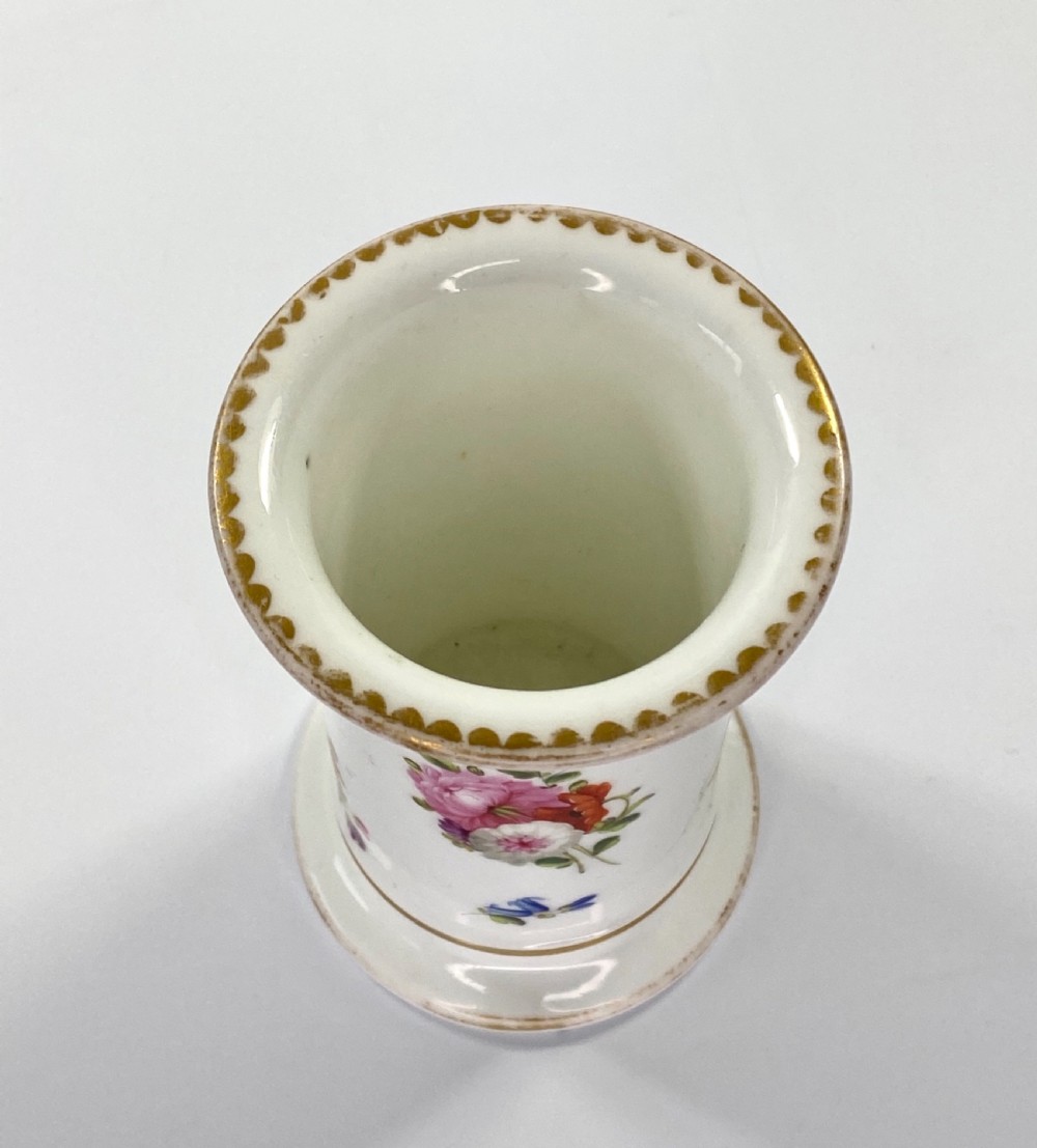 Swansea porcelain spill vase. Flowers. c. 1815. View VI