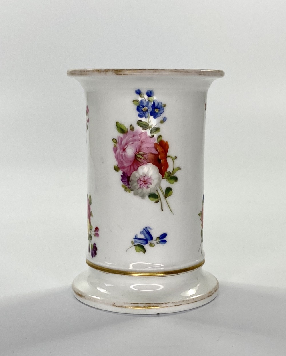 Swansea porcelain spill vase. Flowers. c. 1815. View VIII