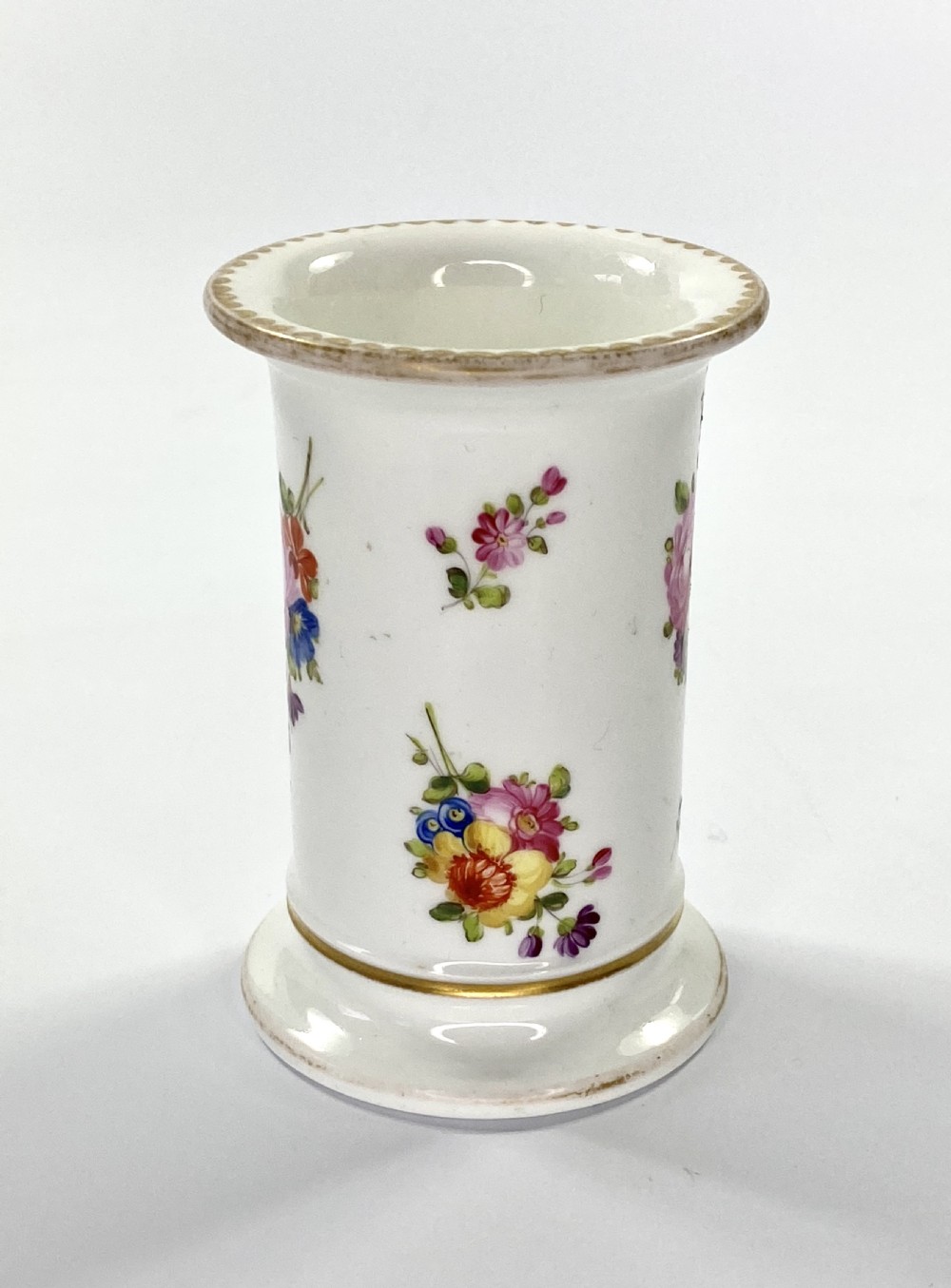 Swansea porcelain spill vase. Flowers. c. 1815. View IX