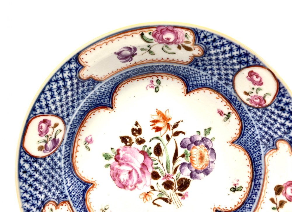 Pair Chinese porcelain dishes. Compagnie s des Indes. Qianlong Period. View III