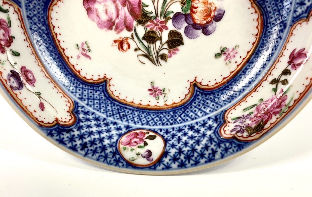 Pair Chinese porcelain dishes. Compagnie s des Indes. Qianlong Period. View IX